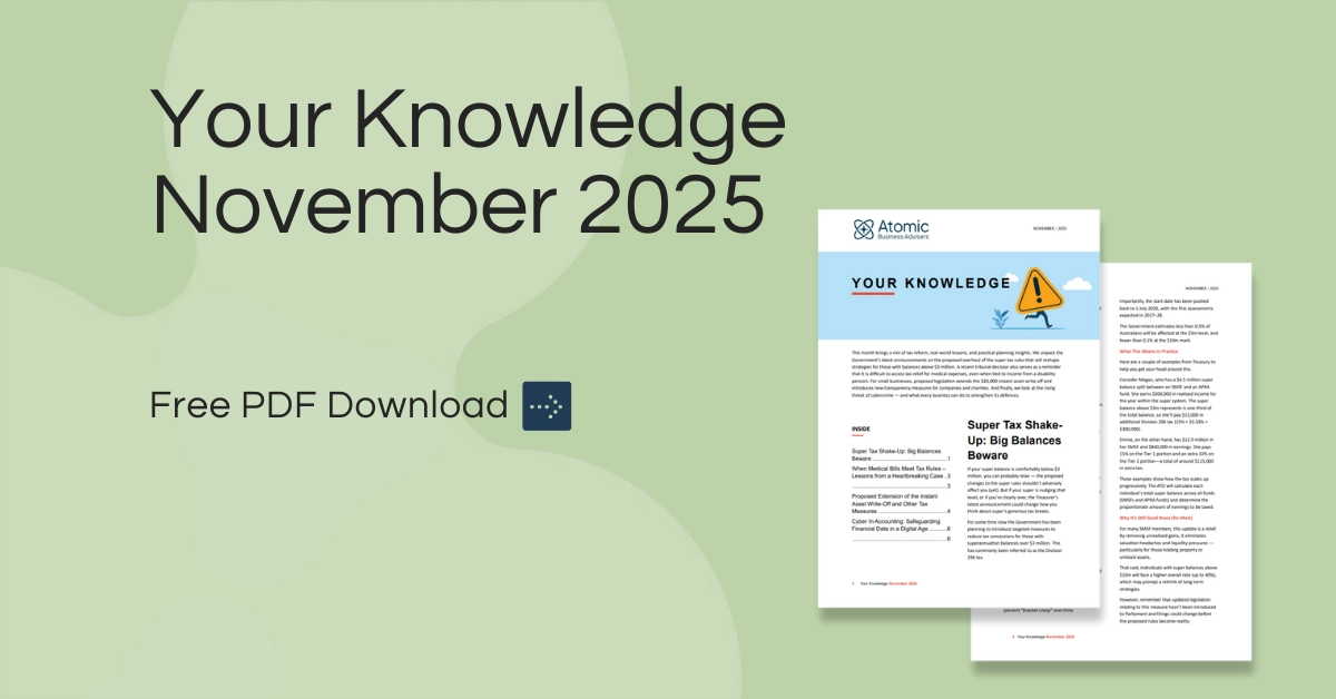 Your Knowledge November 2025 Atomic Business Advisers